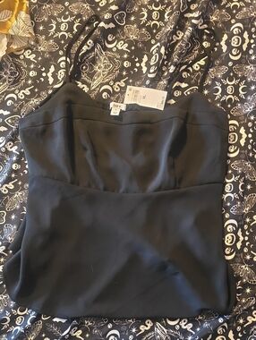 Bar III Black Strapless Satin-Look Top